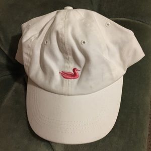 White Southern Marsh Womens Cap with Pink Duck